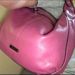 Coach Purple/pink all leather hobo style purse.